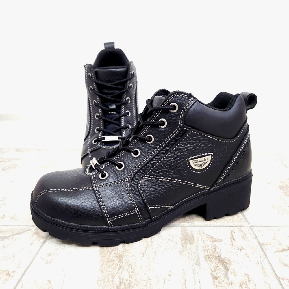 Milwaukee Motorcycle Clothing Co Women's Black Deceiver Boots, Size: 10C